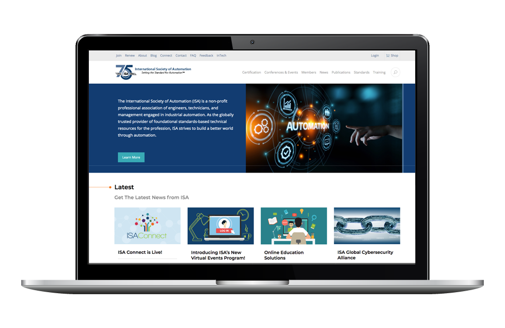 The International Society of Automation (ISA) logo